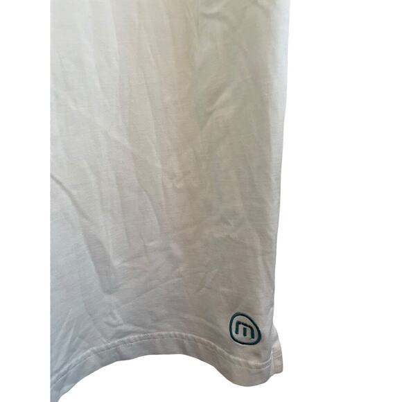 Travis Mathew Short Sleeve Polo Shirt Men Size Large White‎ Golf Embroidered - Picture 5 of 7